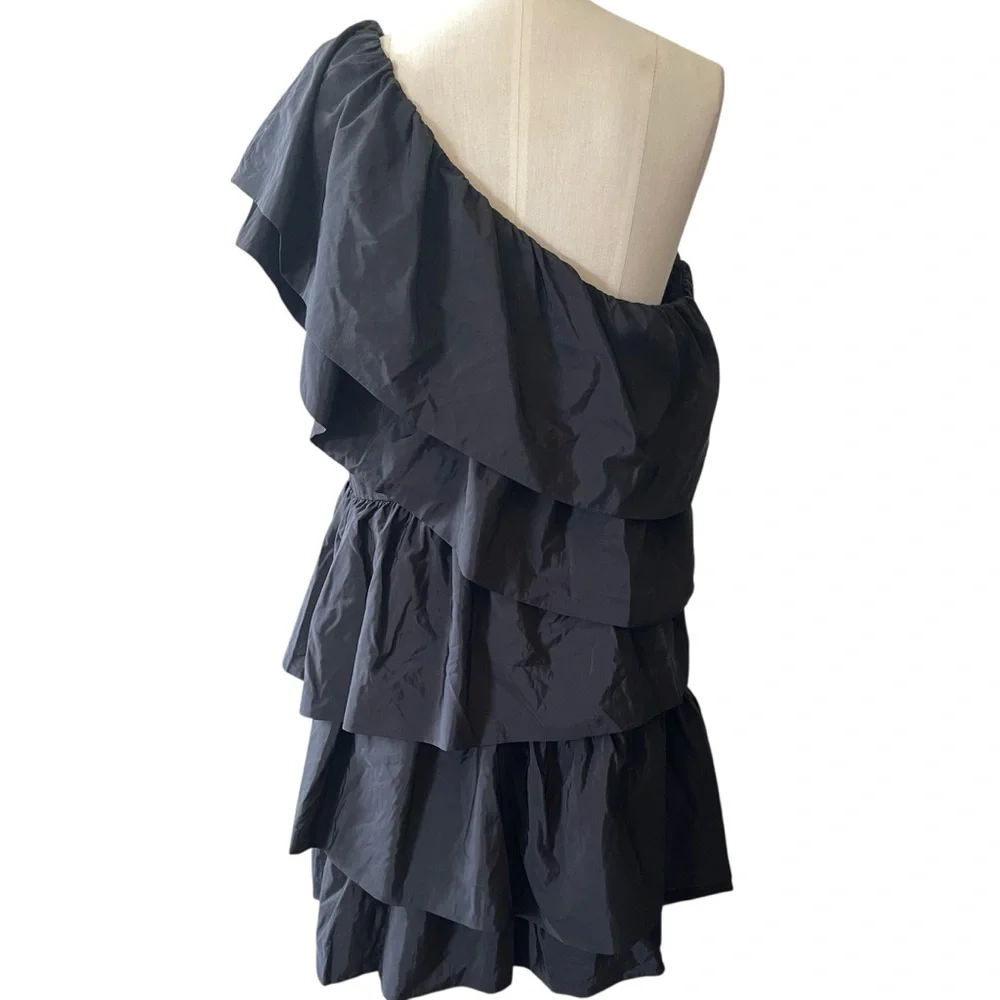🎉HP! ❤️ NWT! Anthropologie x Endless Rose Black Tiered Mini Dress